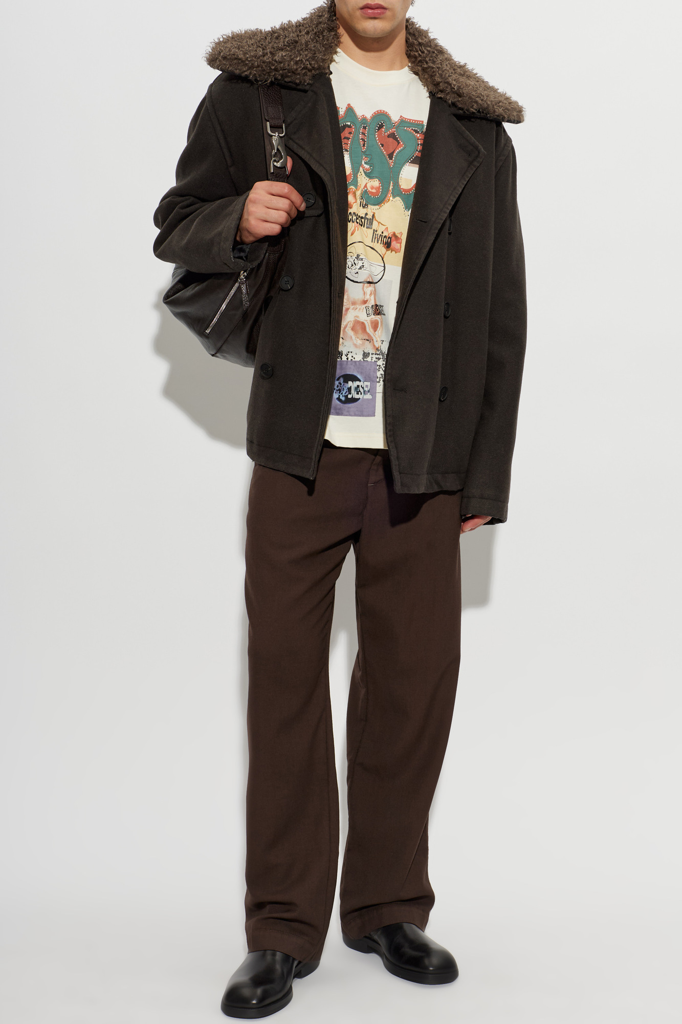 Diesel Wool Coat 'W-JAKE-QMCH' | Men's | Vitkac